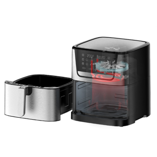 Large Capacity 10L Oil-Free Air Fryer with Touch Screen and Overheat Protection